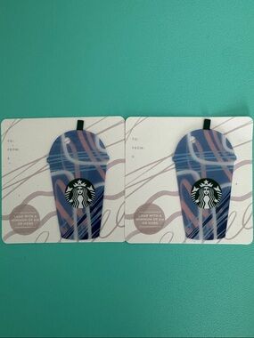 2 Starbucks Gift Cards